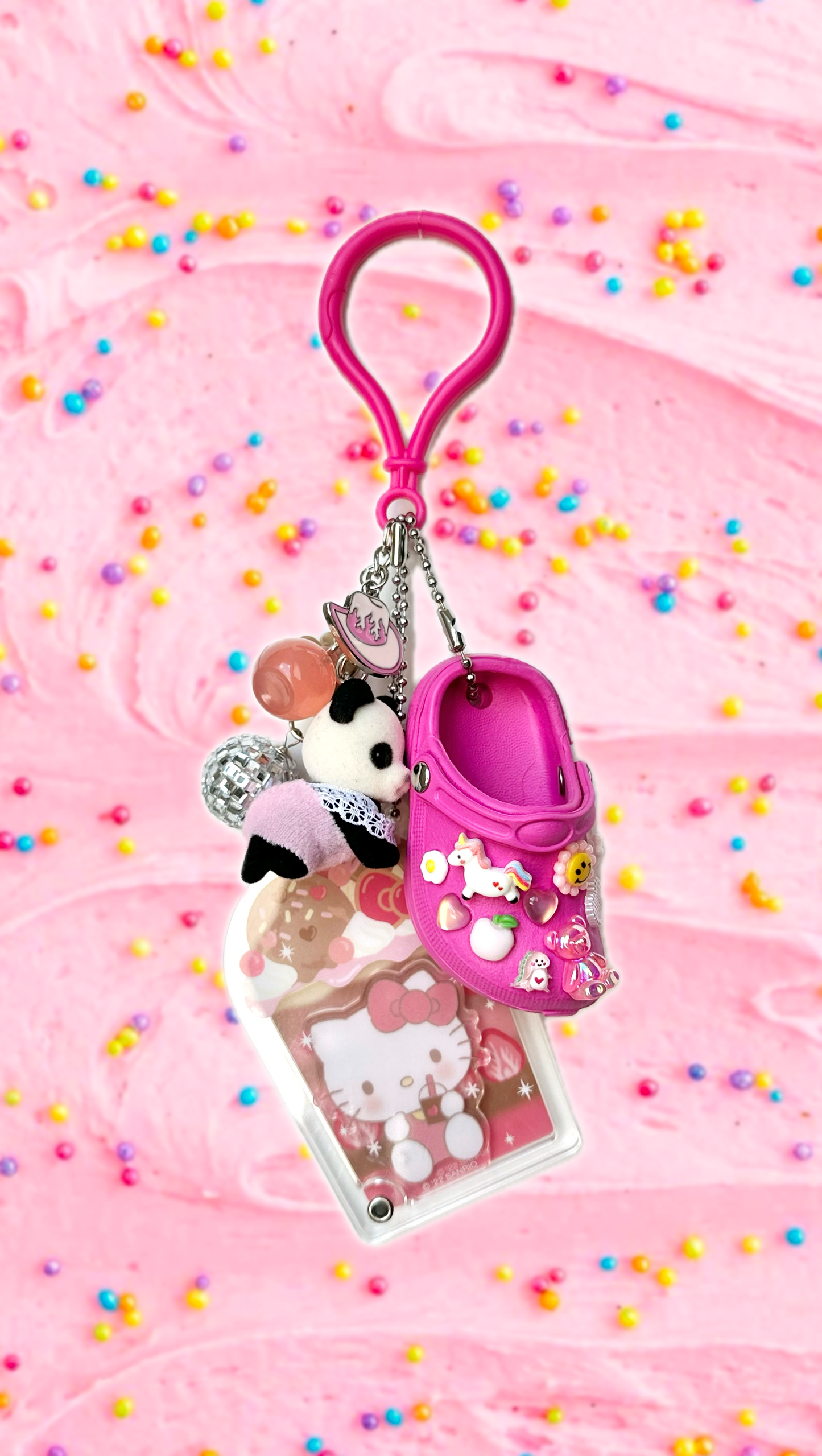 Pink Croc Trinket Keychain