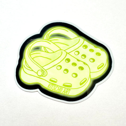 Glow in the Dark Kitschii Crocs Sticker