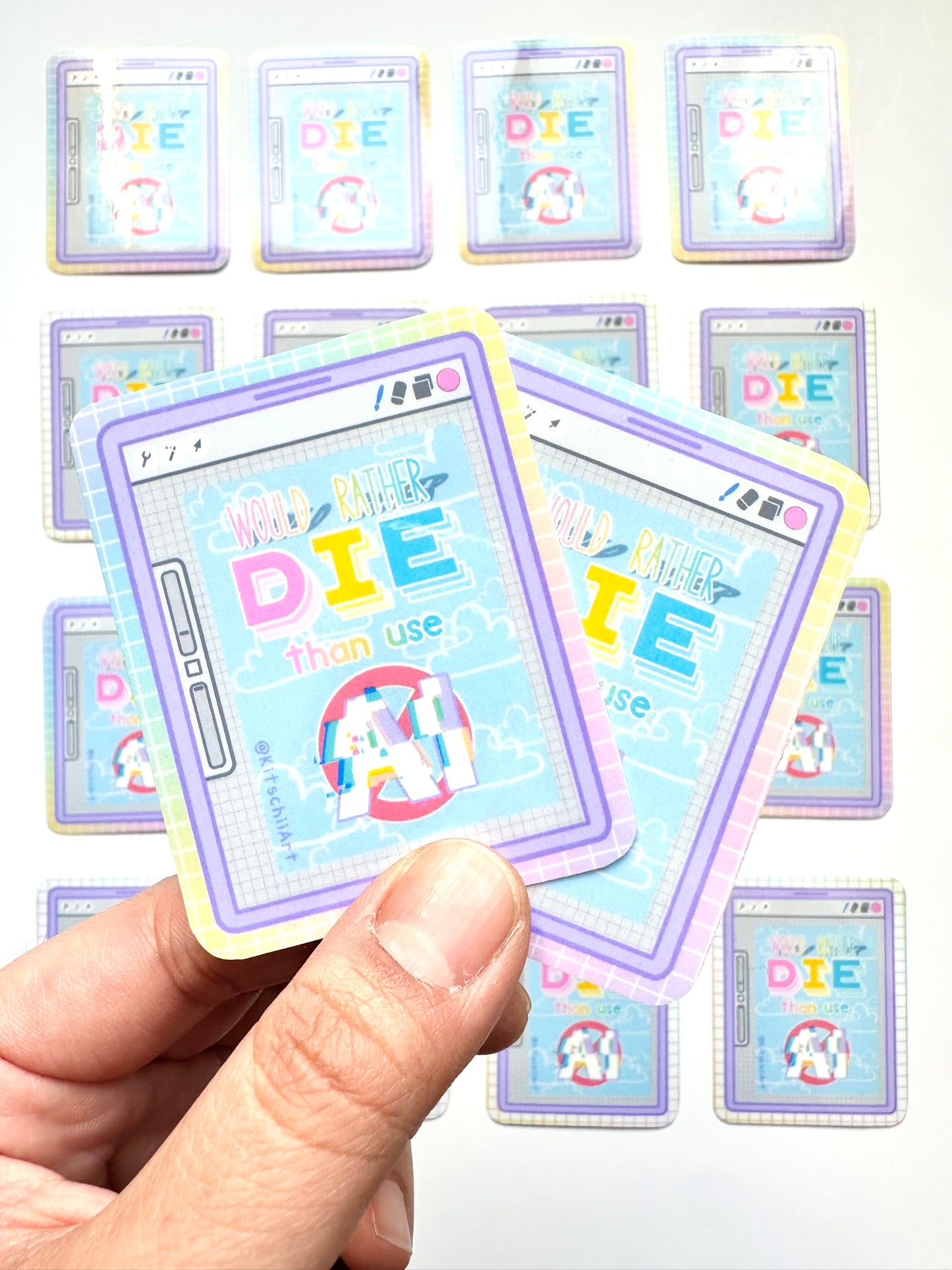 NO AI [light mode] sticker