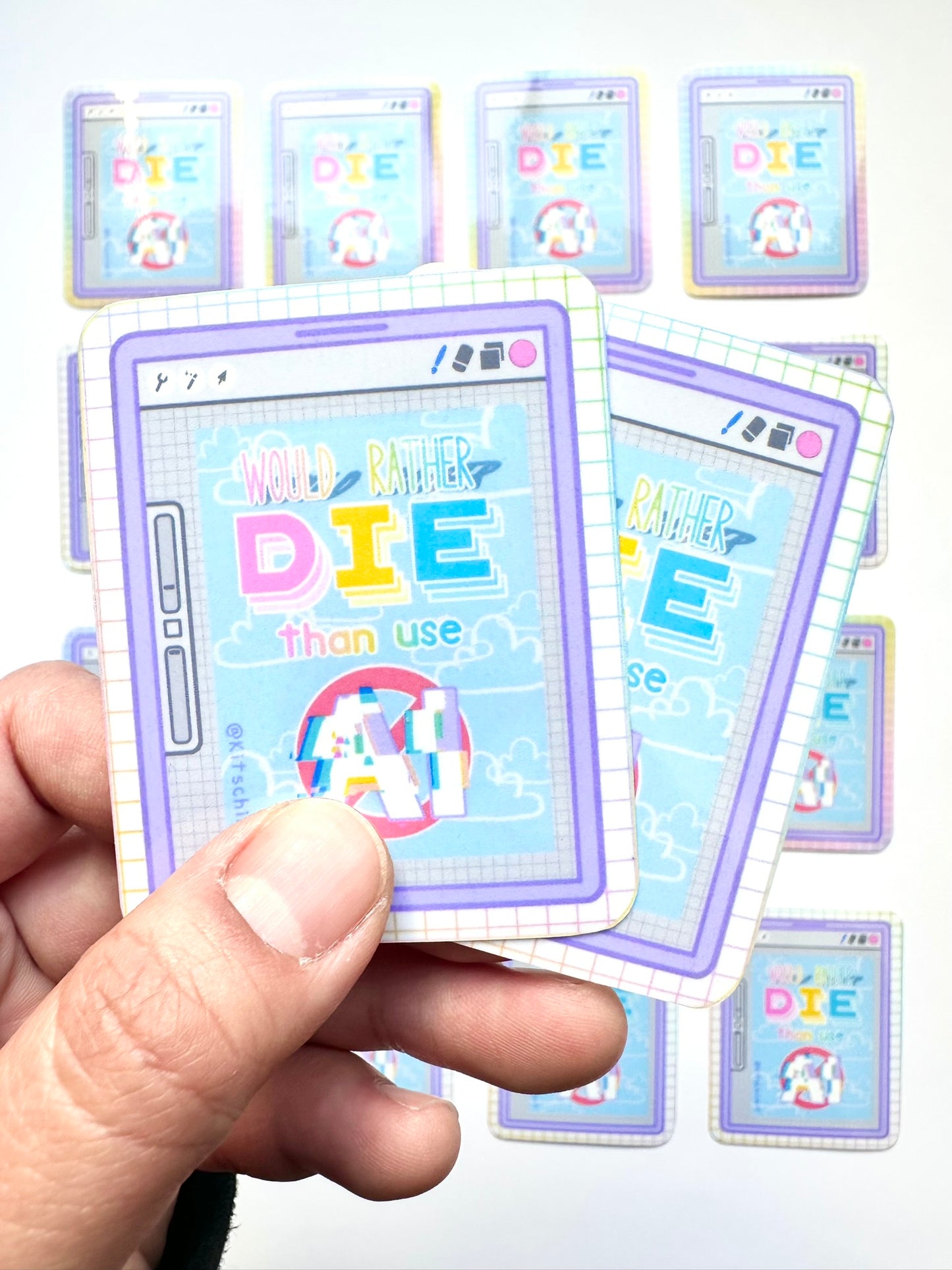 NO AI [light mode] sticker